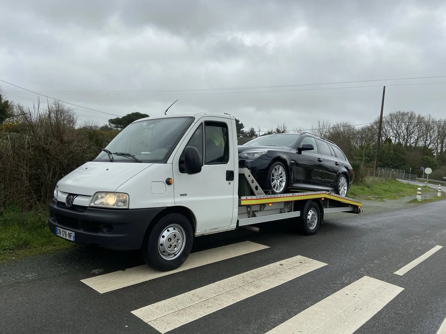 Camion d’épaviste pour enlèvement d’épave en Ille-et-Vilaine
